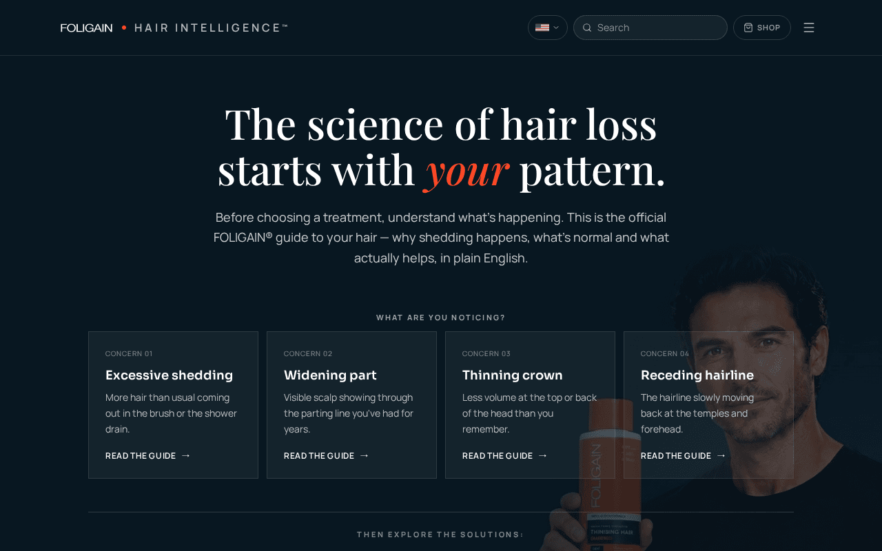 Screenshot of foligain.ai