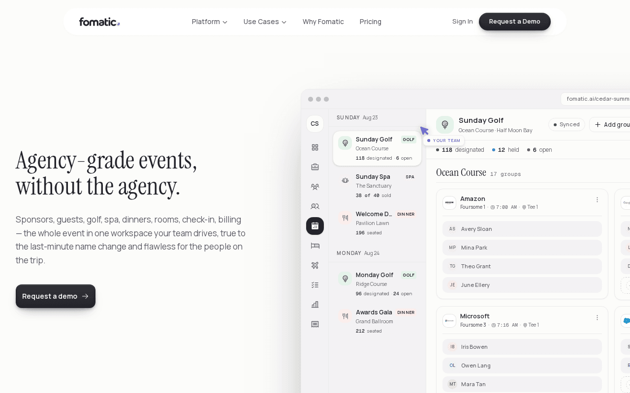 Screenshot of fomatic.ai