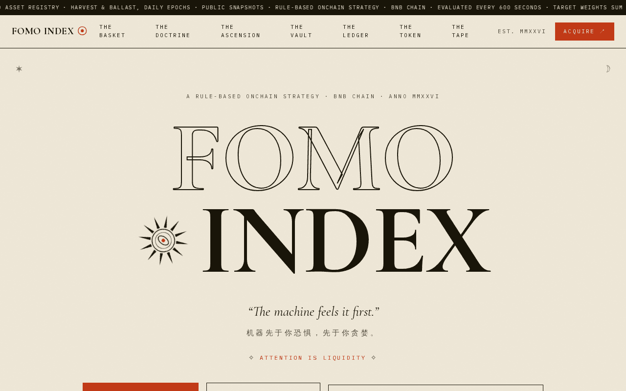 Screenshot of fomoindex.ai