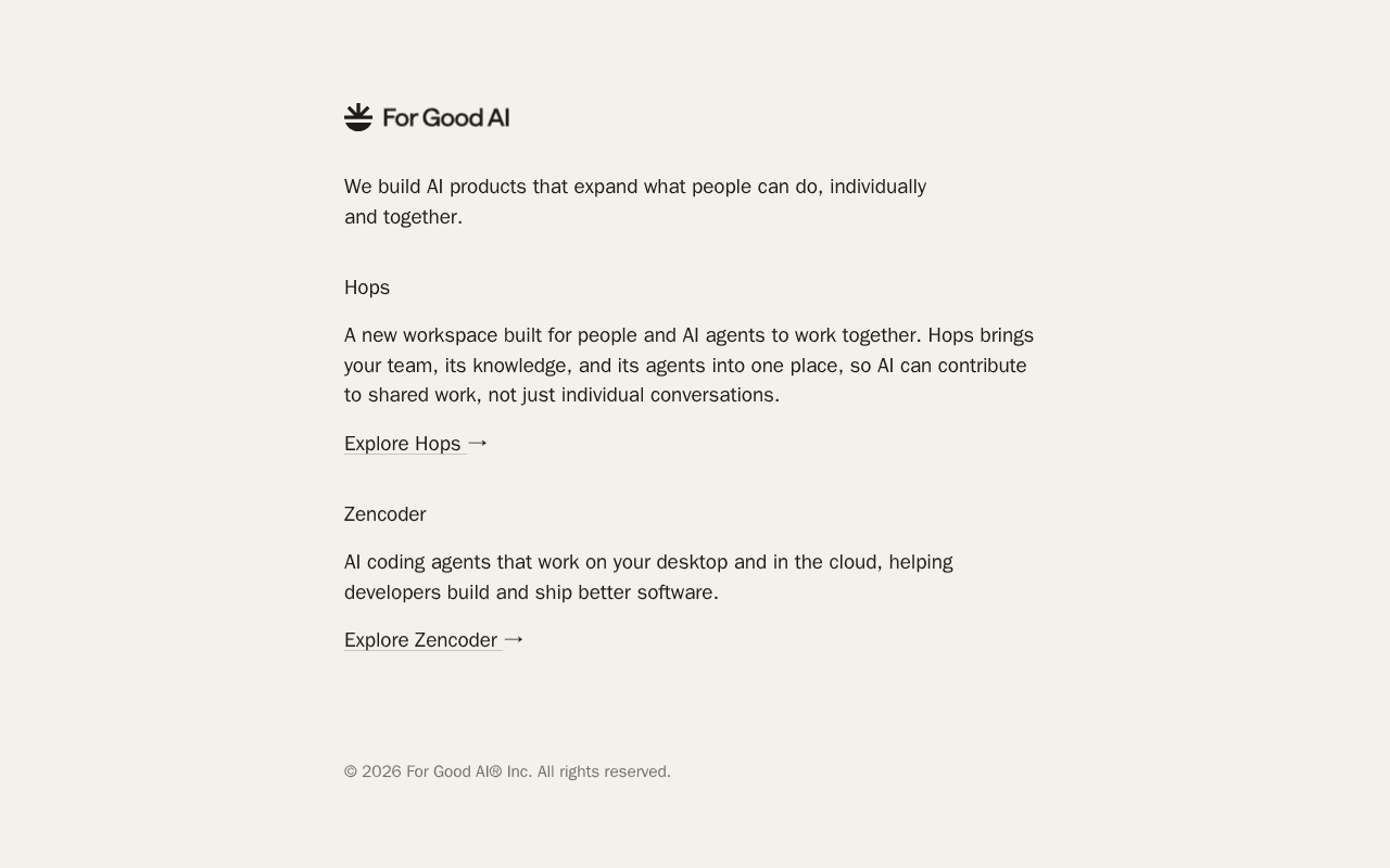 Screenshot of forgood.ai