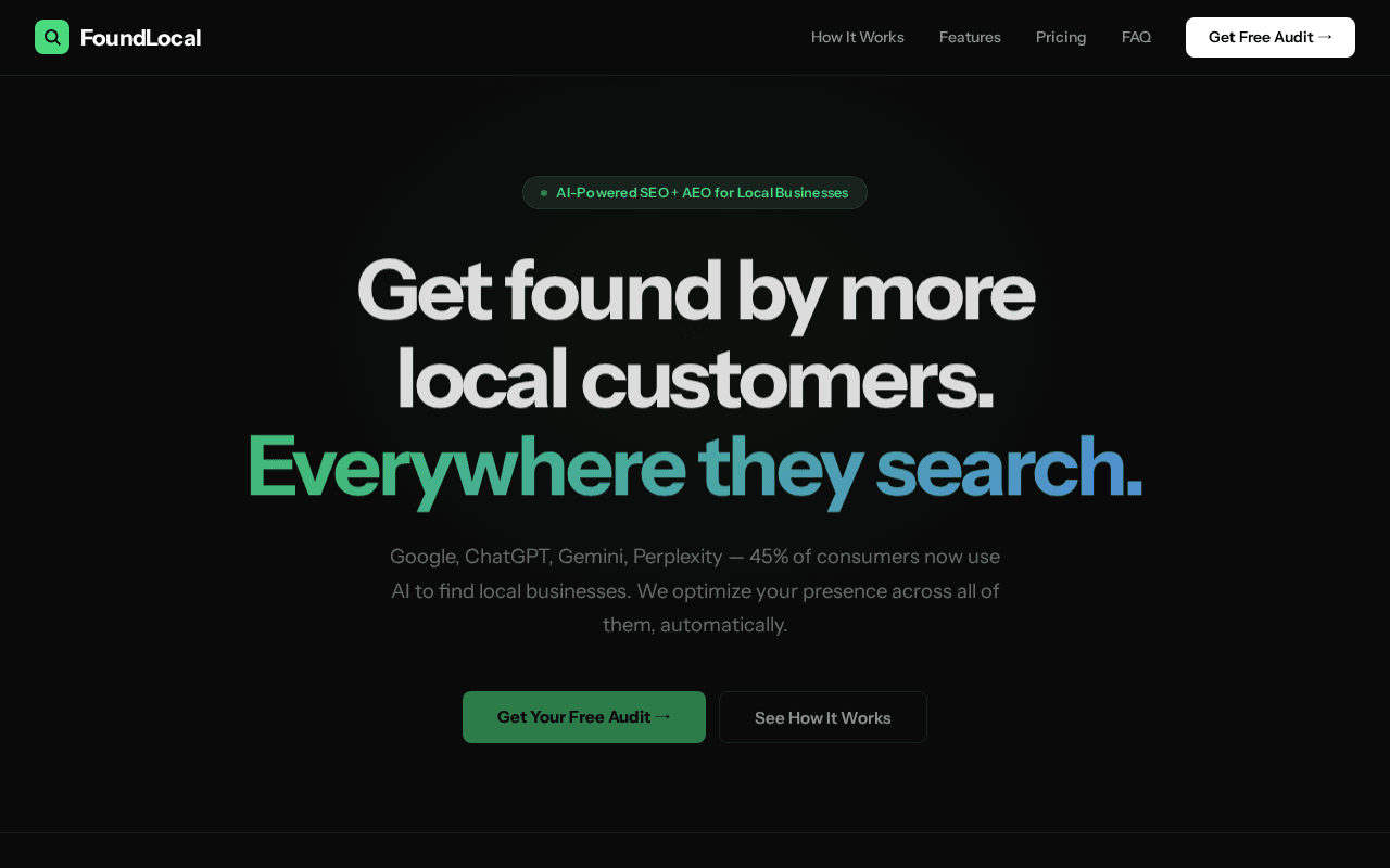Screenshot of foundlocal.ai