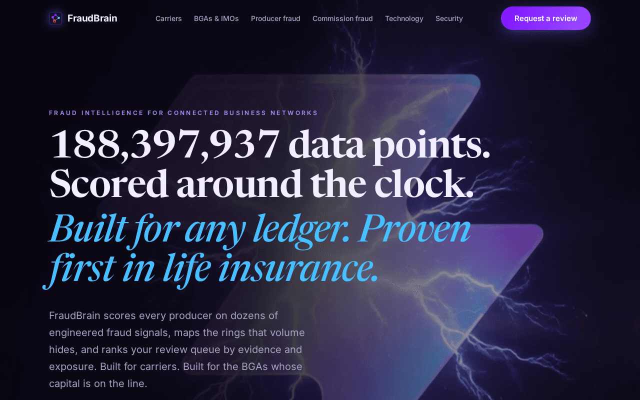 Screenshot of fraudbrain.ai