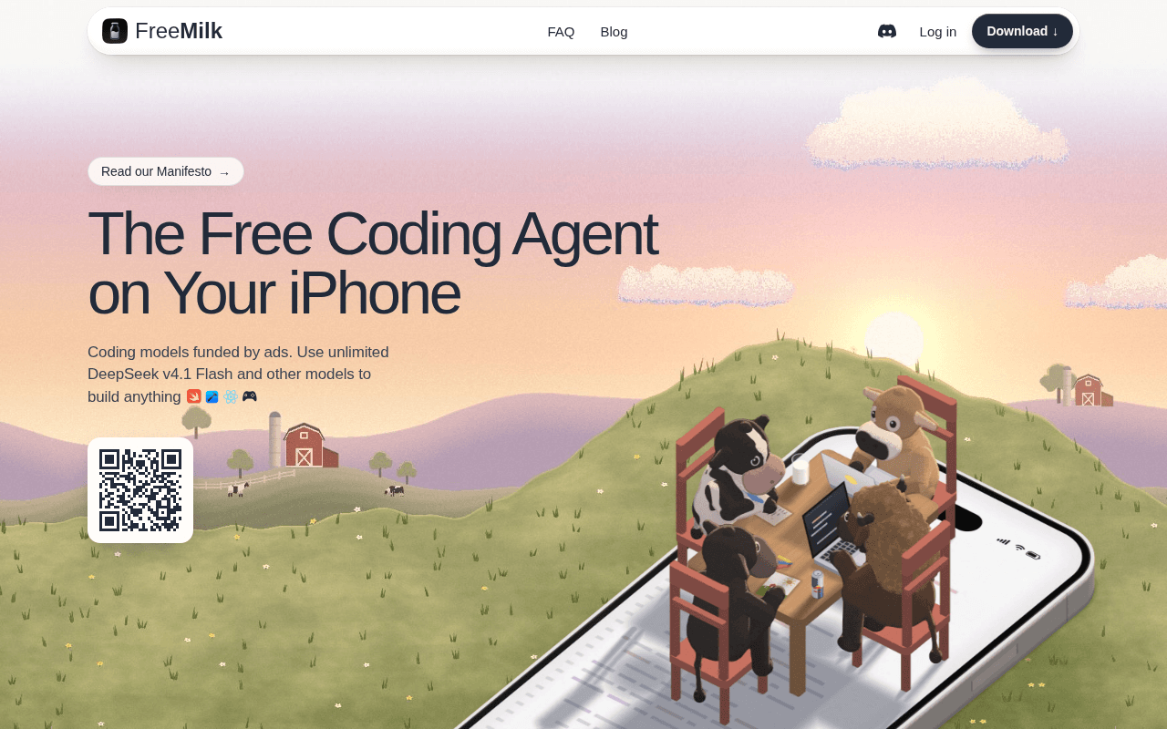 Screenshot of freemilk.ai