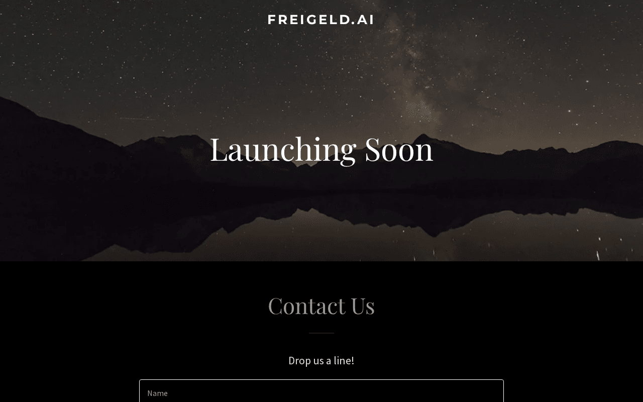Screenshot of freigeld.ai