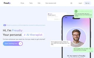 Screenshot of freudly.ai