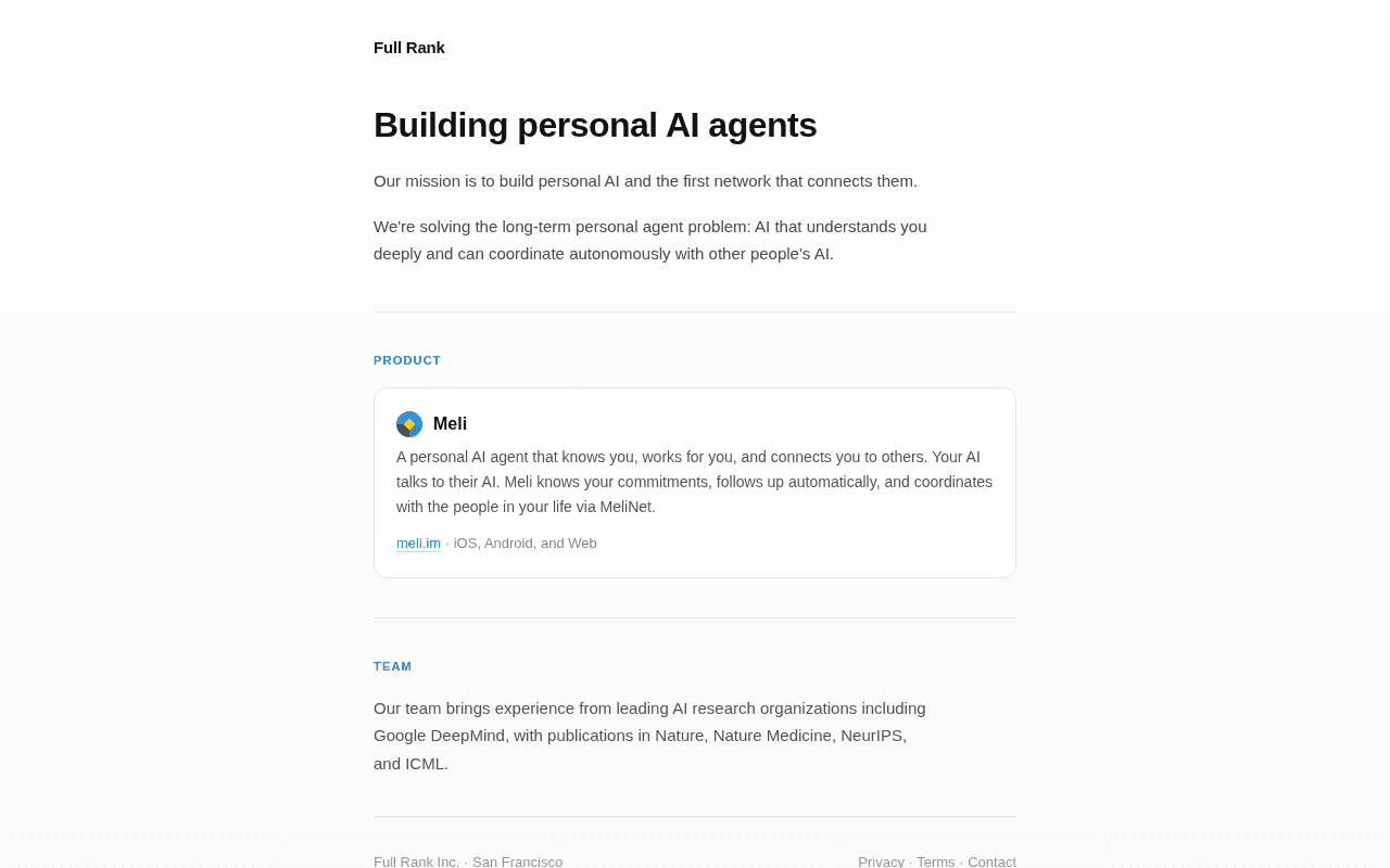 Screenshot of fullrank.ai