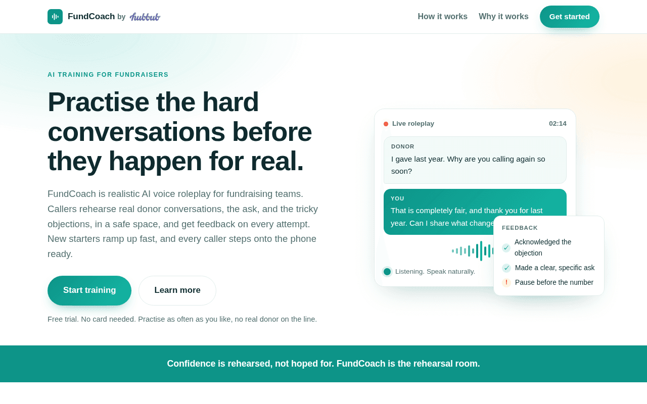 Screenshot of fundcoach.ai
