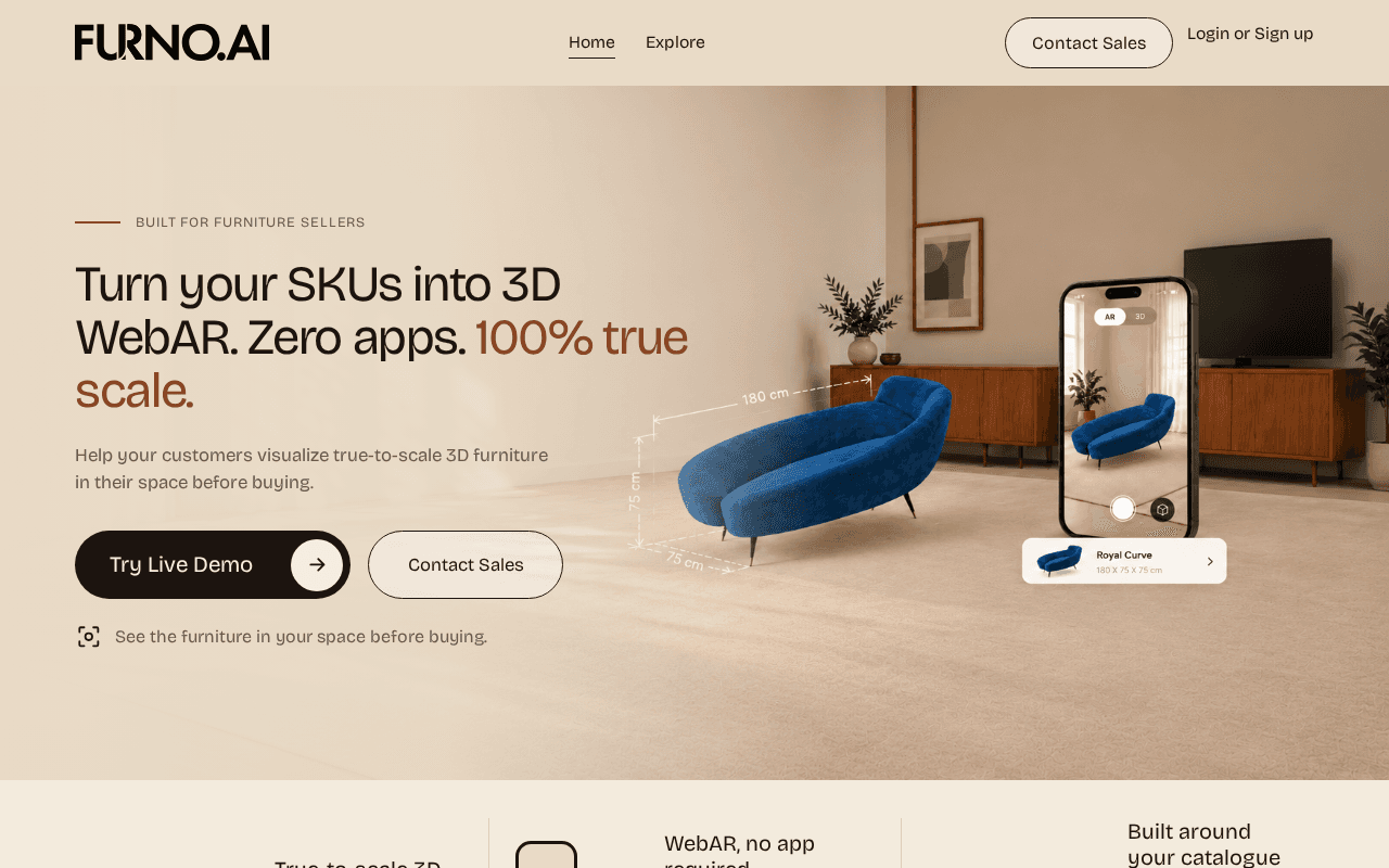 Screenshot of furno.ai