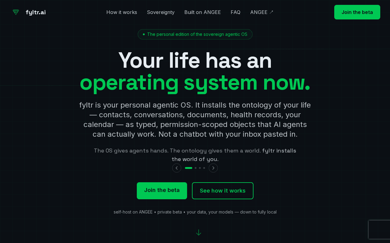 Screenshot of fyltr.ai
