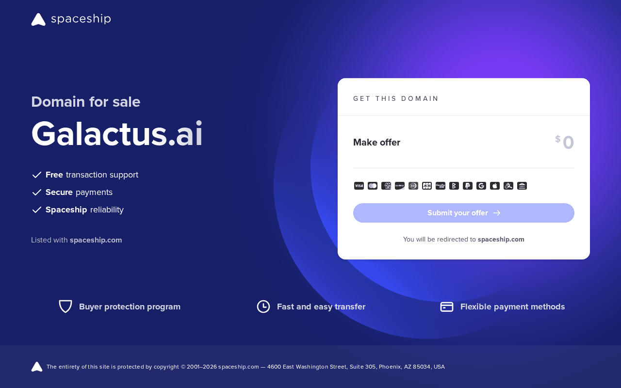 Screenshot of galactus.ai