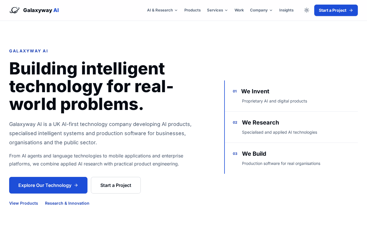Screenshot of galaxyway.ai