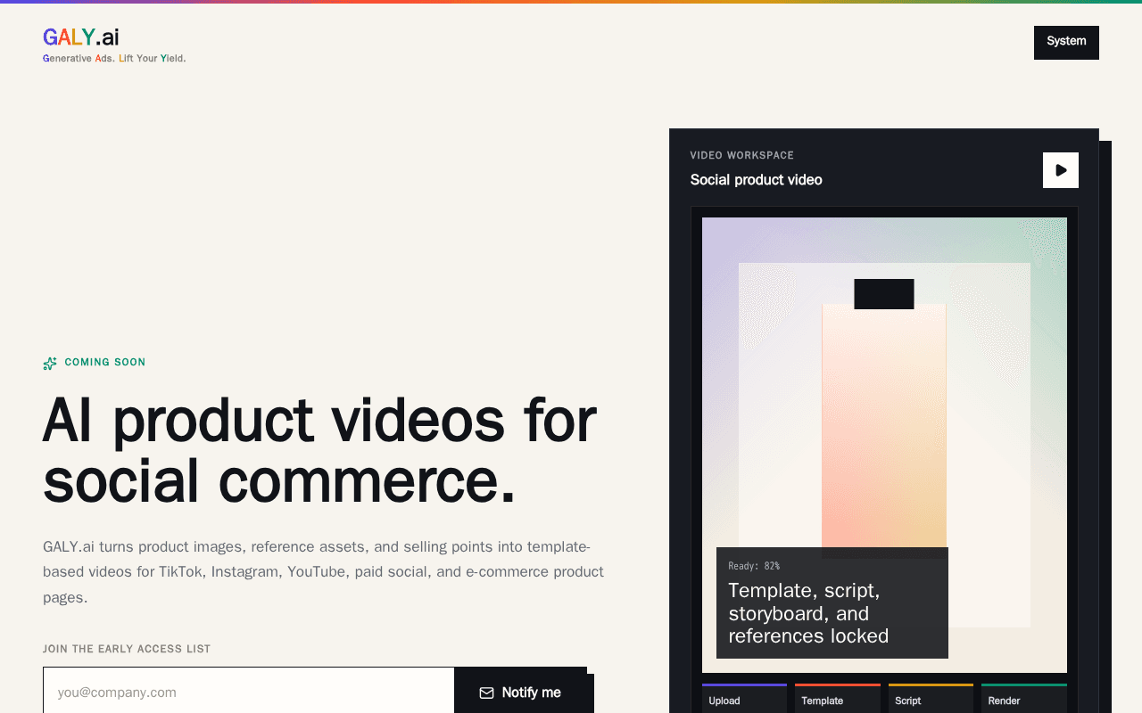 Screenshot of galy.ai