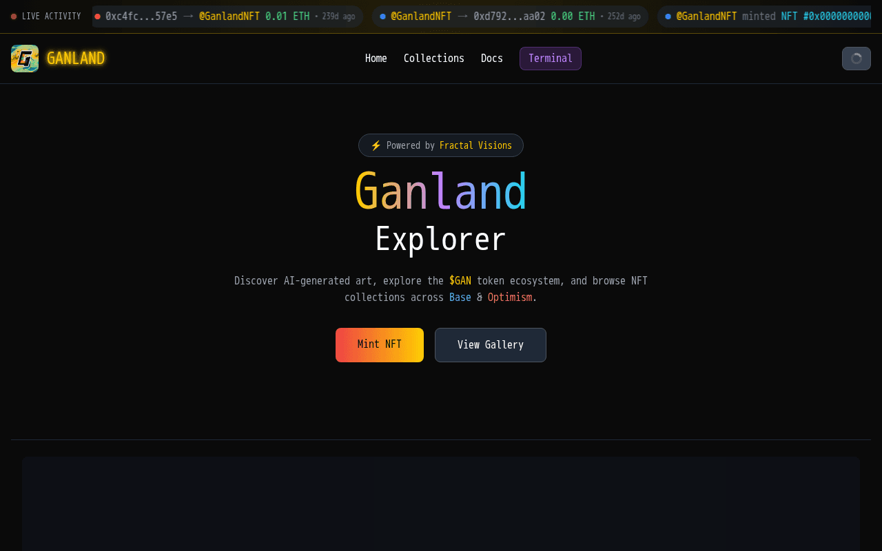 Screenshot of ganland.ai
