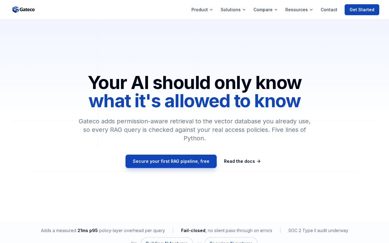 Screenshot of gateco.ai
