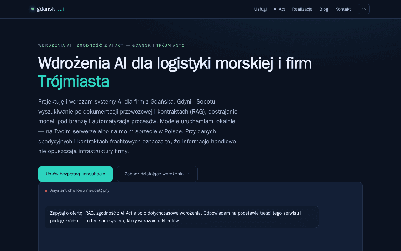 Screenshot of gdansk.ai