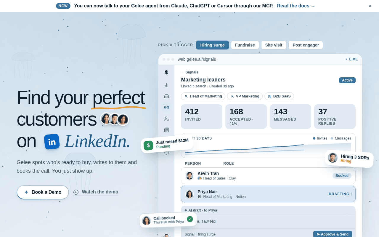 Screenshot of gelee.ai
