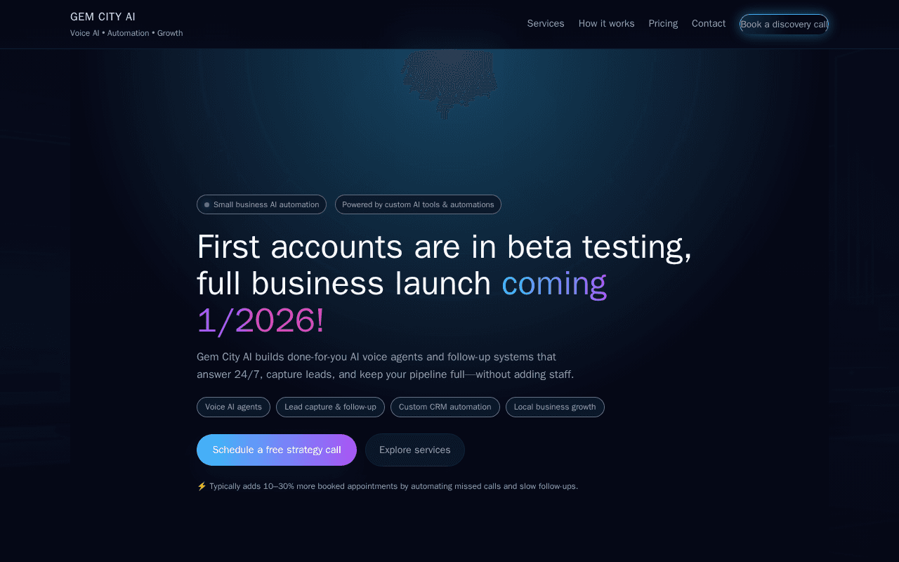Screenshot of gemcity.ai