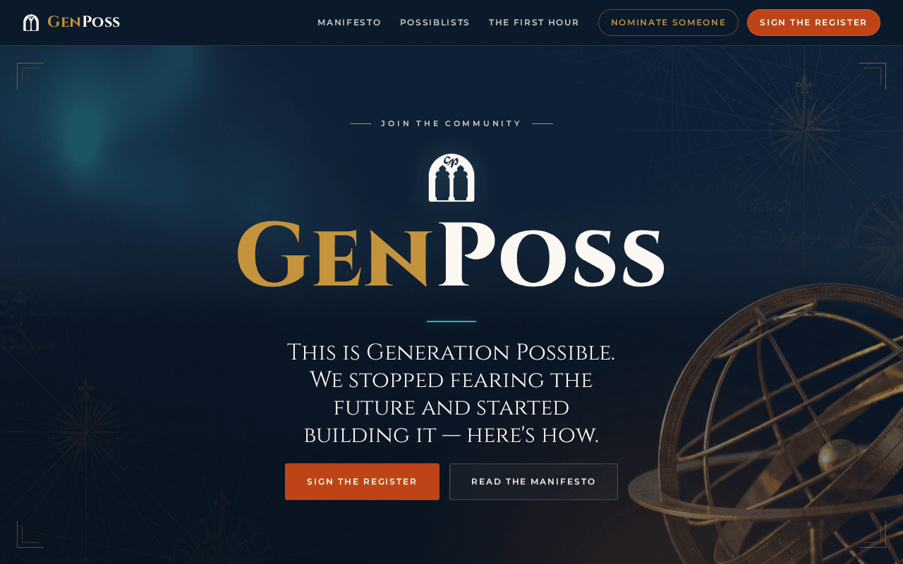 Screenshot of genposs.ai