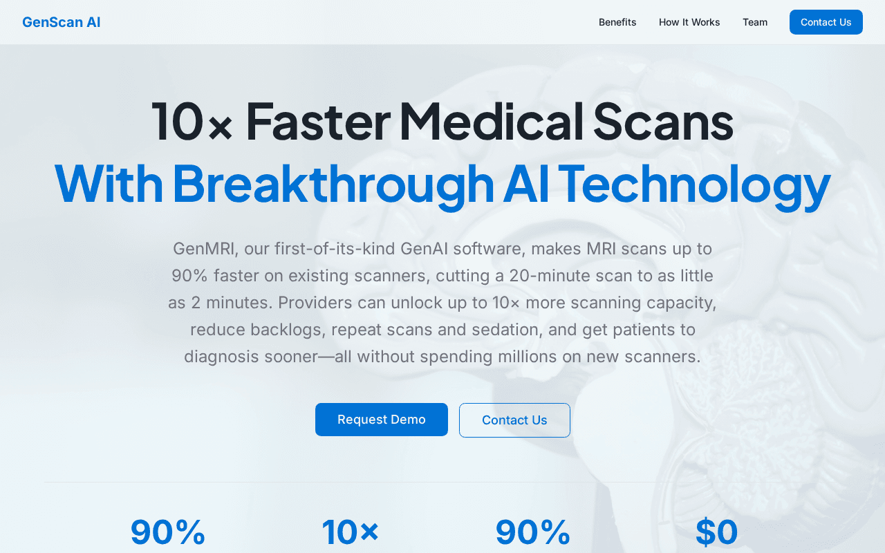 Screenshot of genscan.ai