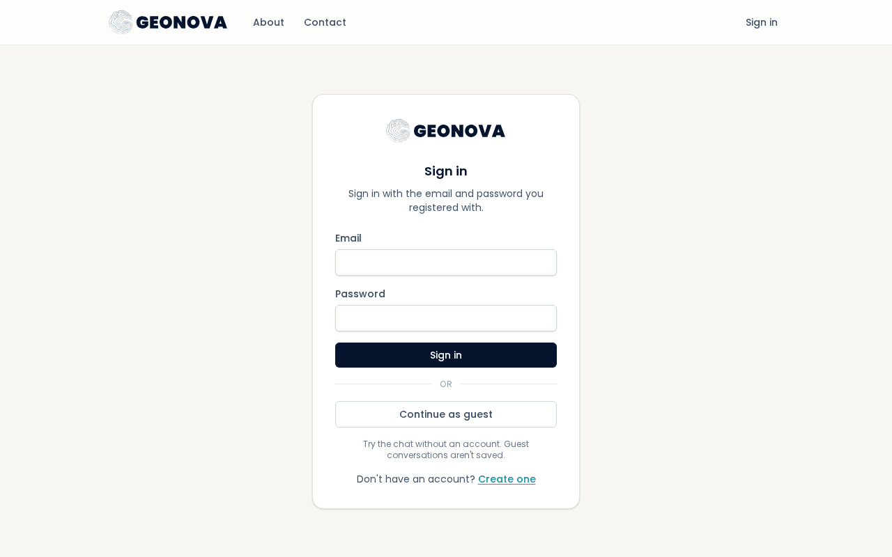 Screenshot of geonova.ai