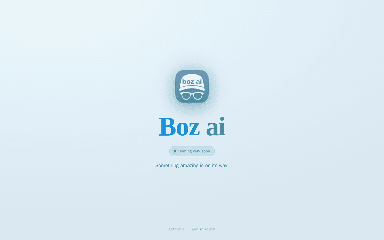 Screenshot of getboz.ai