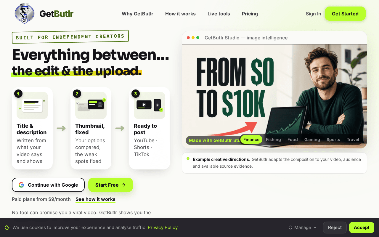 Screenshot of getbutlr.ai