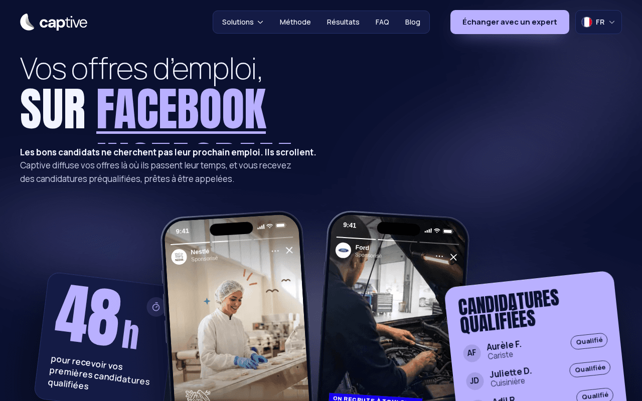 Screenshot of getcaptive.ai