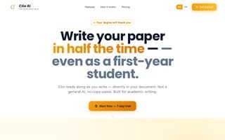 Screenshot of getclio.ai