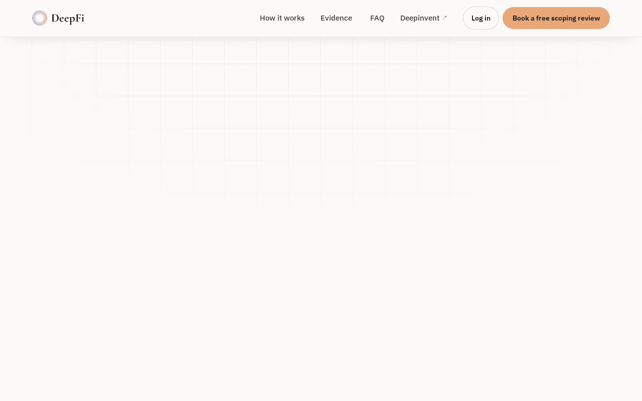 Screenshot of getdeepfi.ai