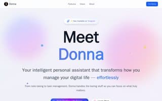 Screenshot of getdonna.ai