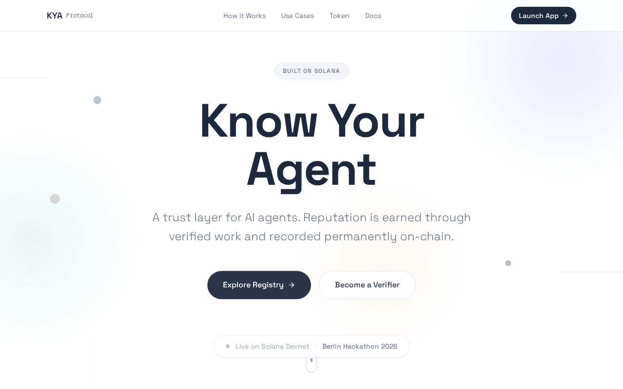 Screenshot of getkya.ai