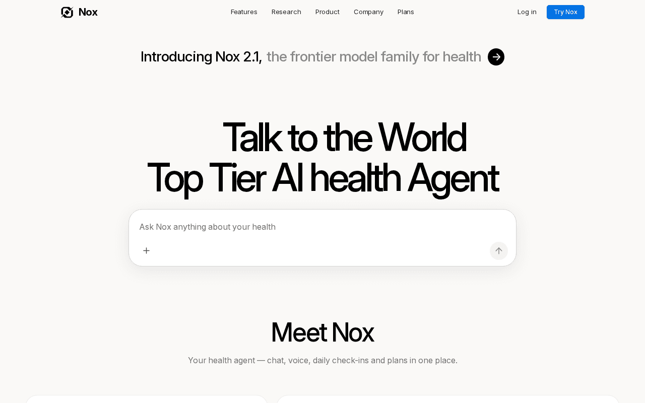 Screenshot of getnox.ai