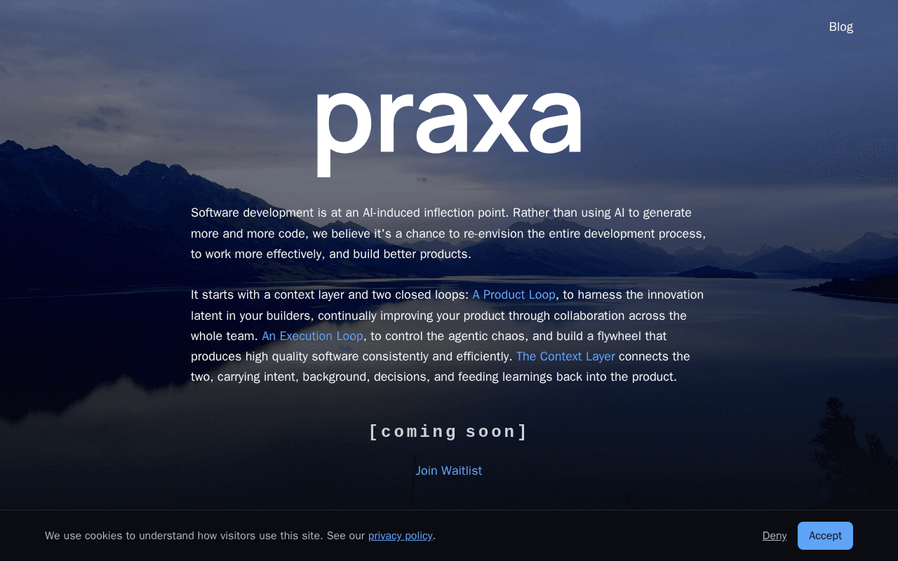 Screenshot of getpraxa.ai
