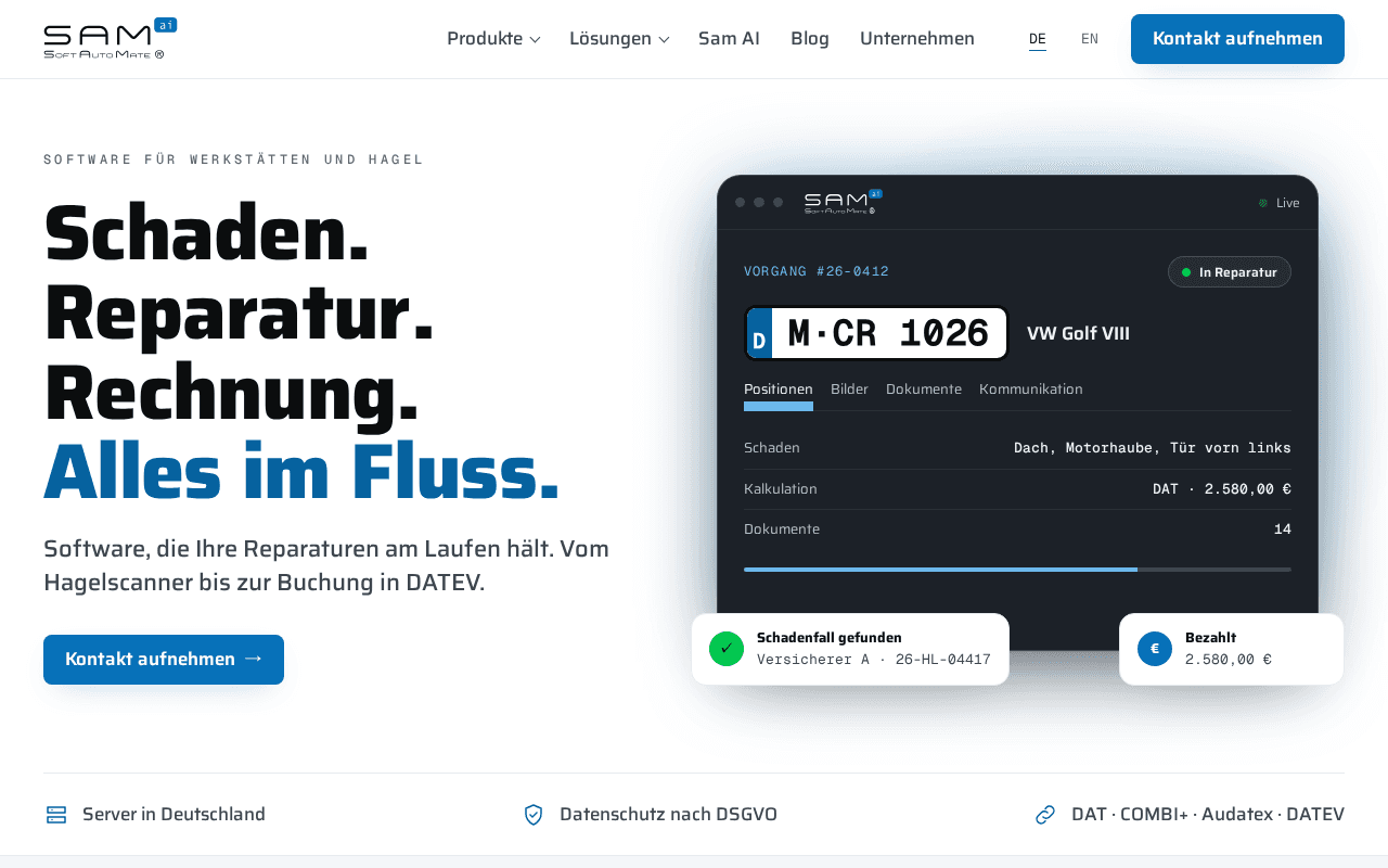 Screenshot of getsam.ai