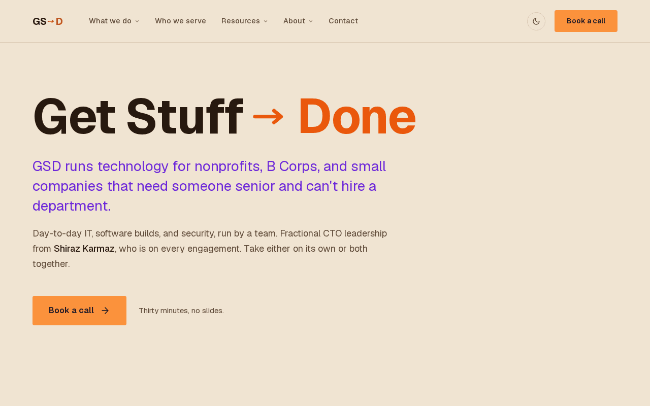 Screenshot of getsitdone.ai
