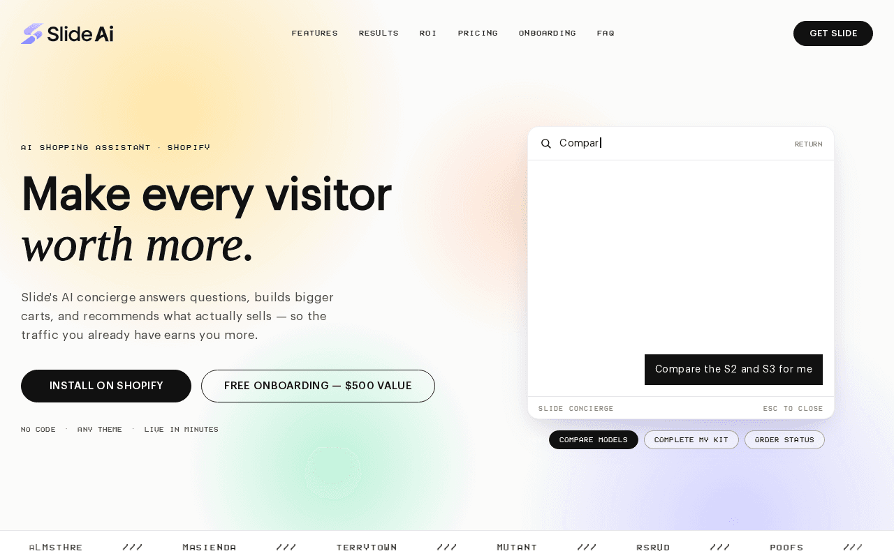 Screenshot of getslide.ai