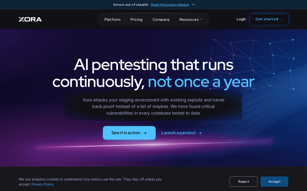 Screenshot of getxora.ai