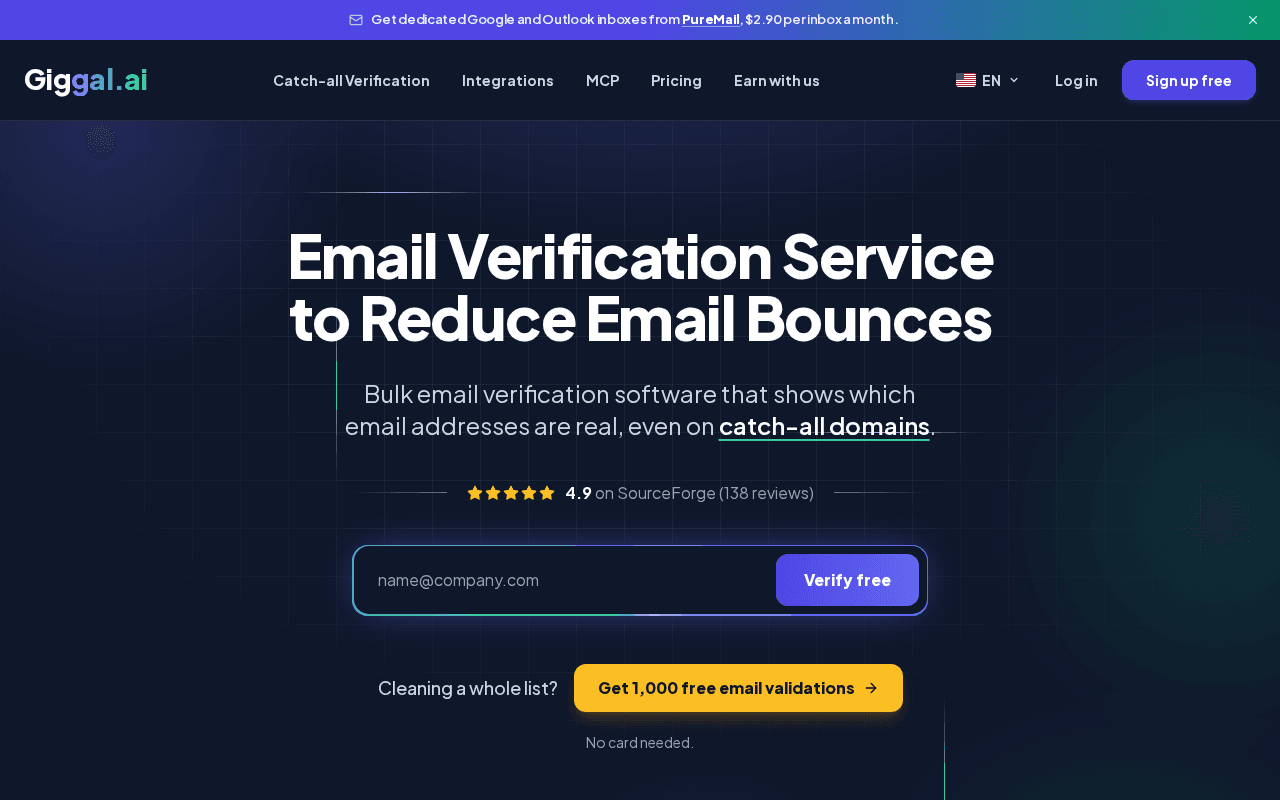 Screenshot of giggal.ai