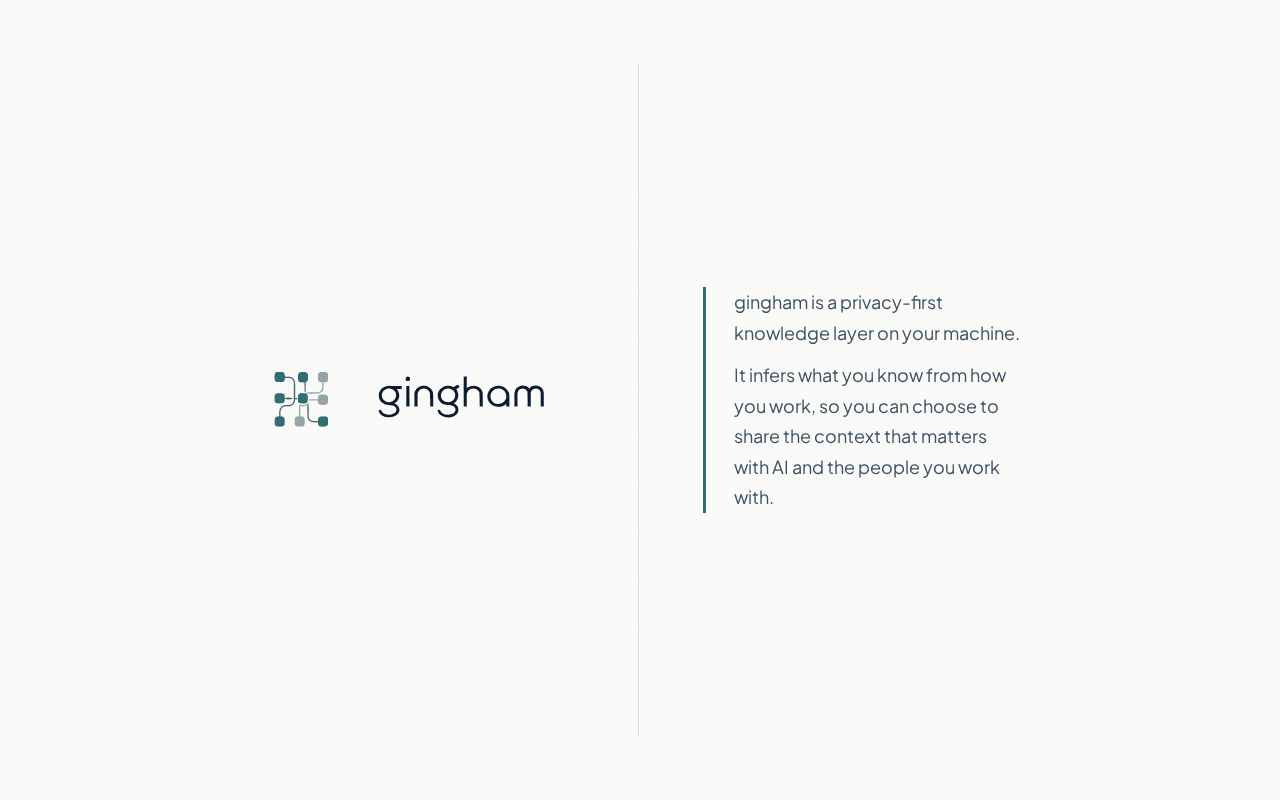 Screenshot of gingham.ai
