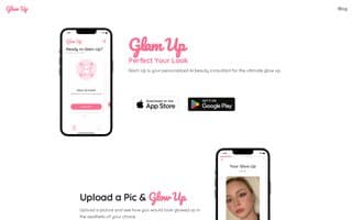 Screenshot of glamup.ai