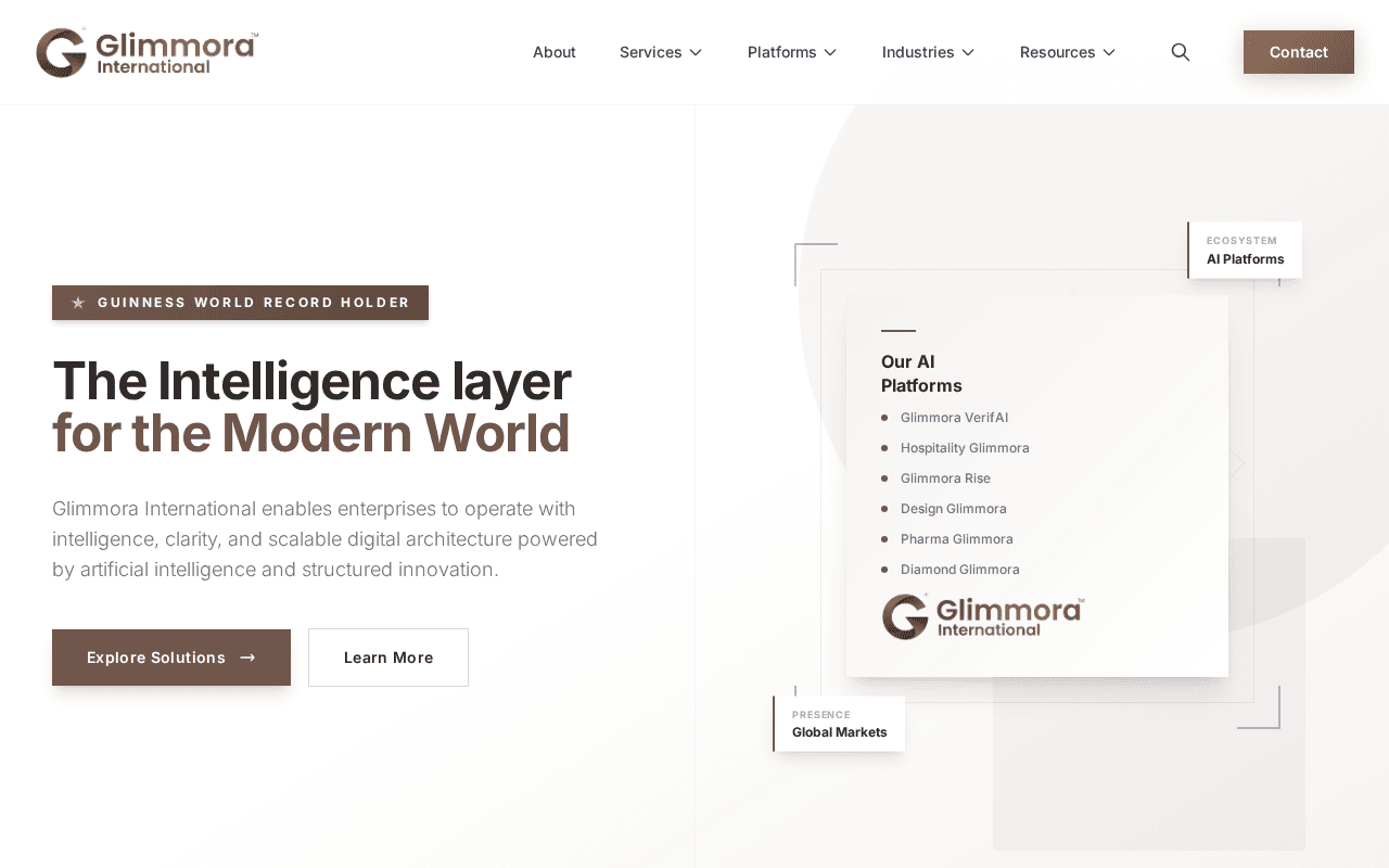 Screenshot of glimmora.ai