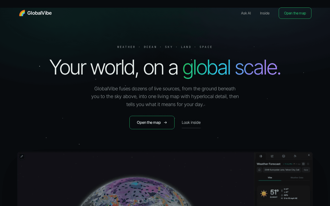 Screenshot of globalvibe.ai