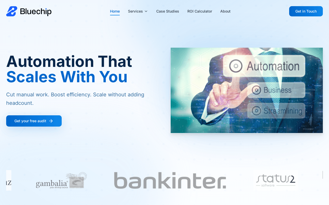 Screenshot of gobluechip.ai