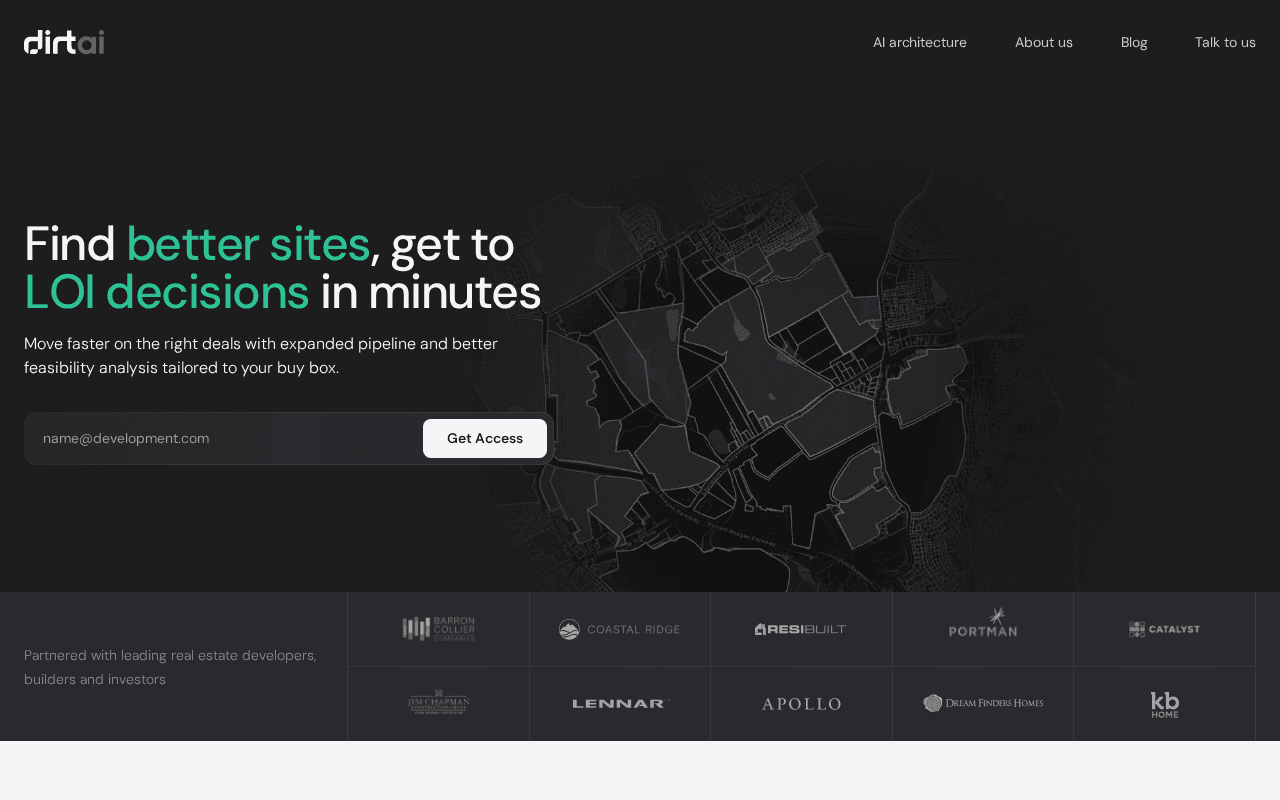 Screenshot of godirt.ai