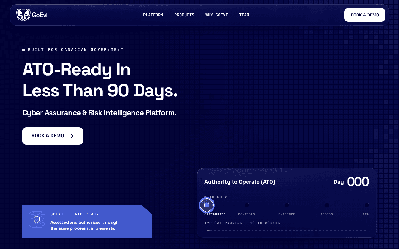 Screenshot of goevi.ai