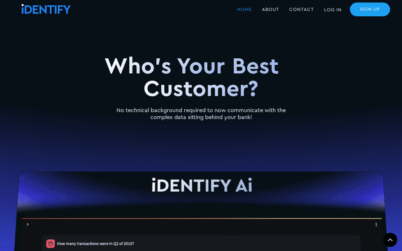 Screenshot of goidentify.ai