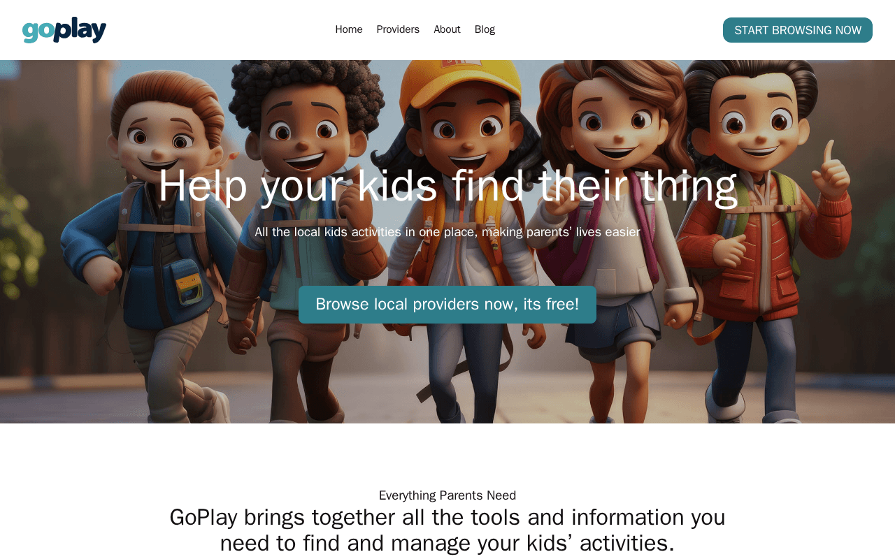 Screenshot of goplay.ai