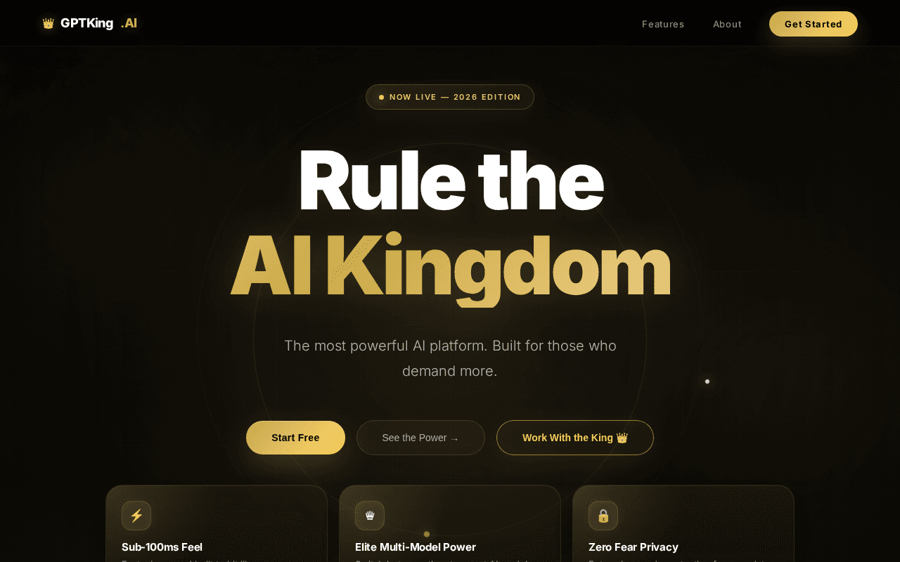 Screenshot of gptking.ai