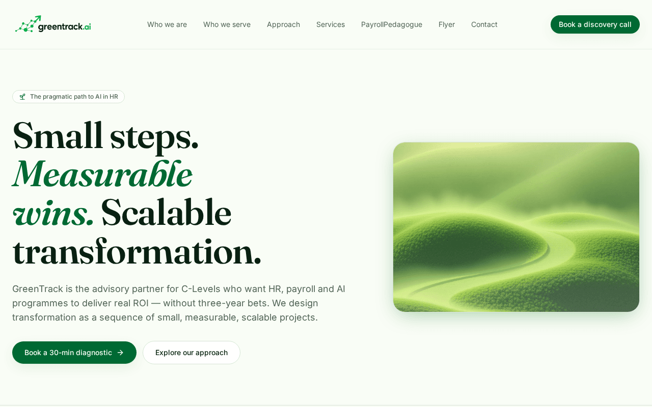 Screenshot of greentrack.ai