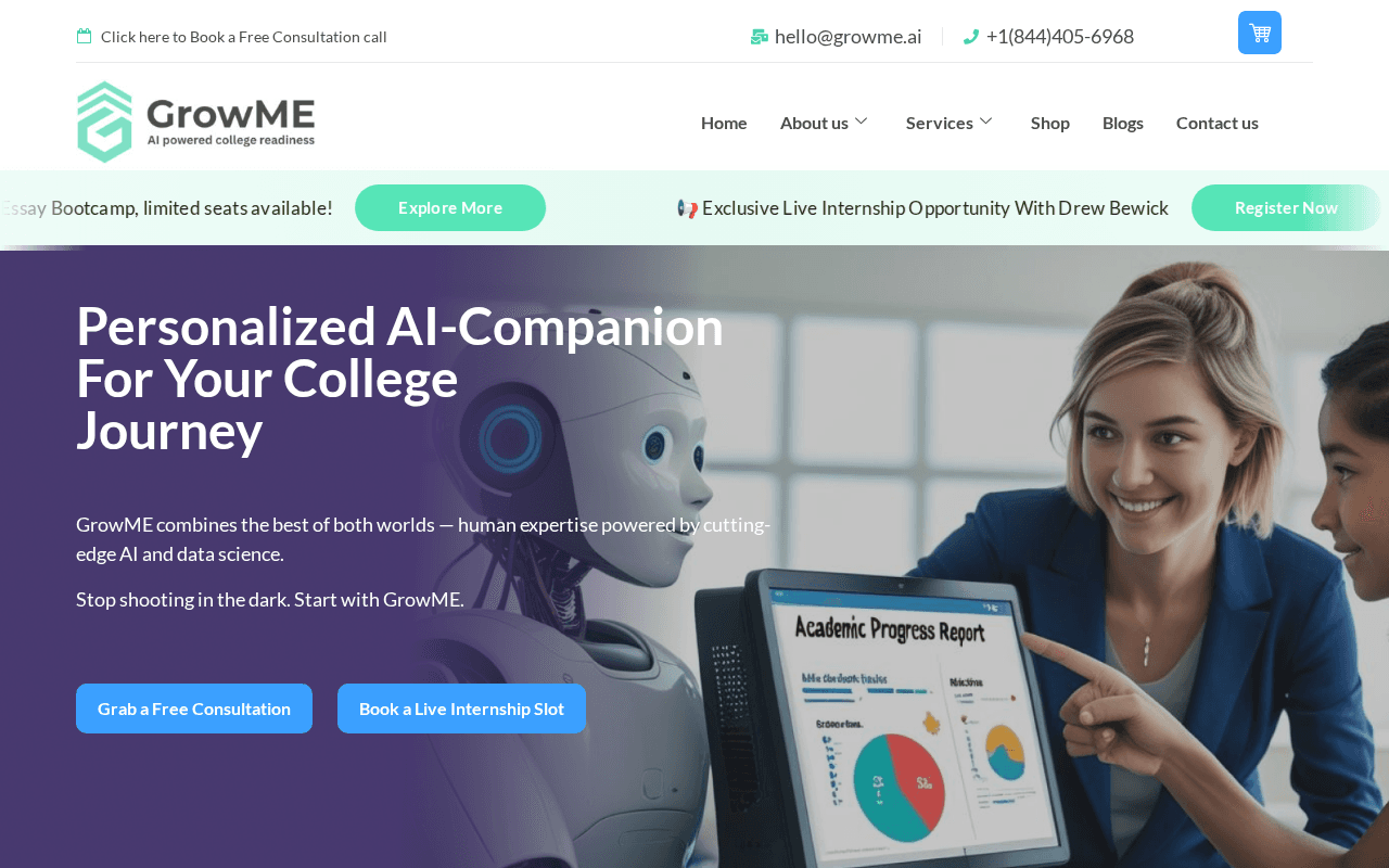 Screenshot of growme.ai